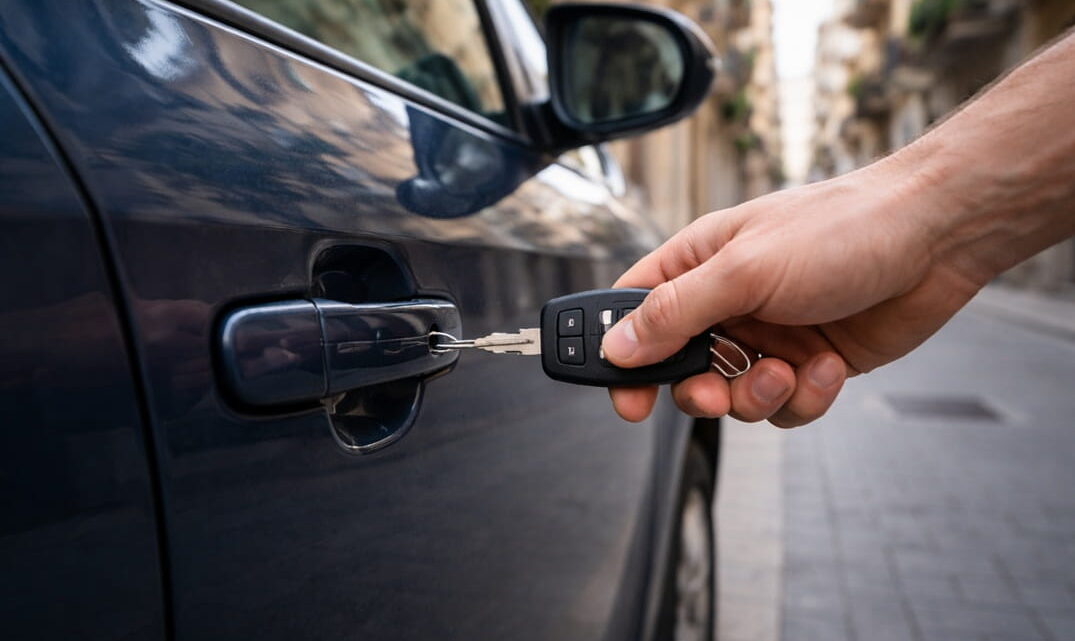 coche estacionado en calle de Reus con problema de apertura