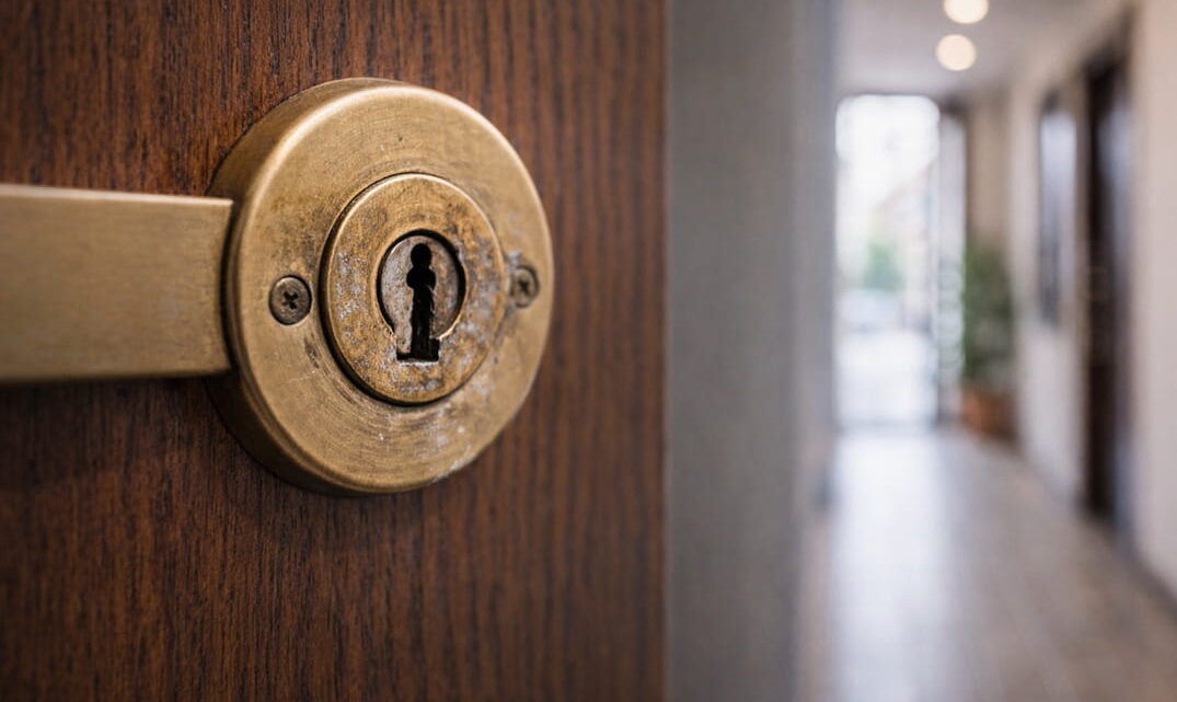 cerradura atascada en puerta de vivienda en Reus que no gira correctamente