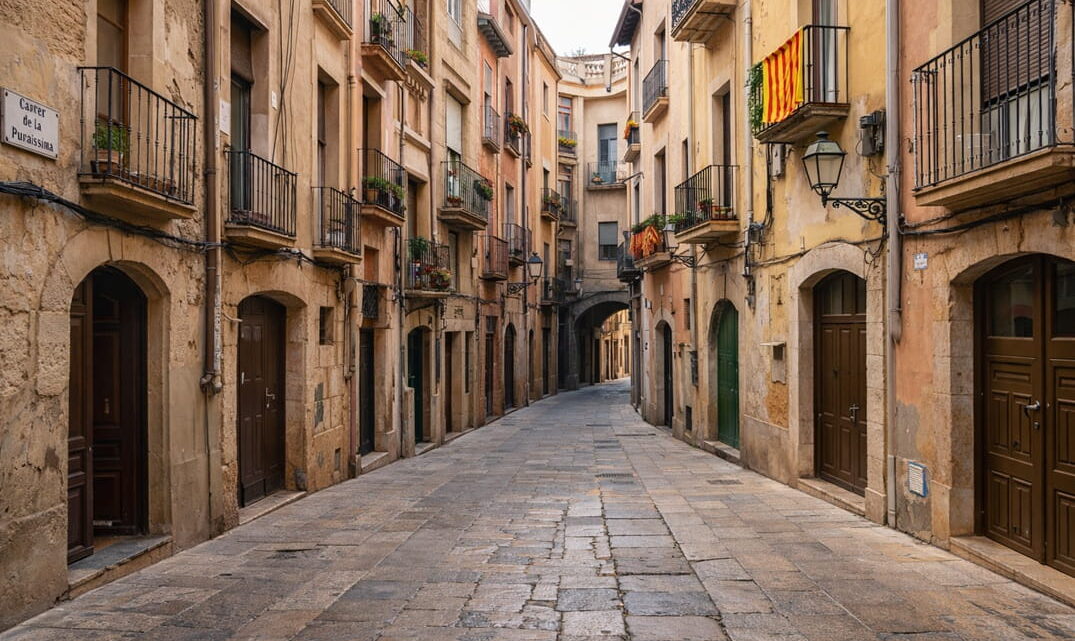 calle antigua en El Carme Reus con viviendas donde se requiere cerrajeria