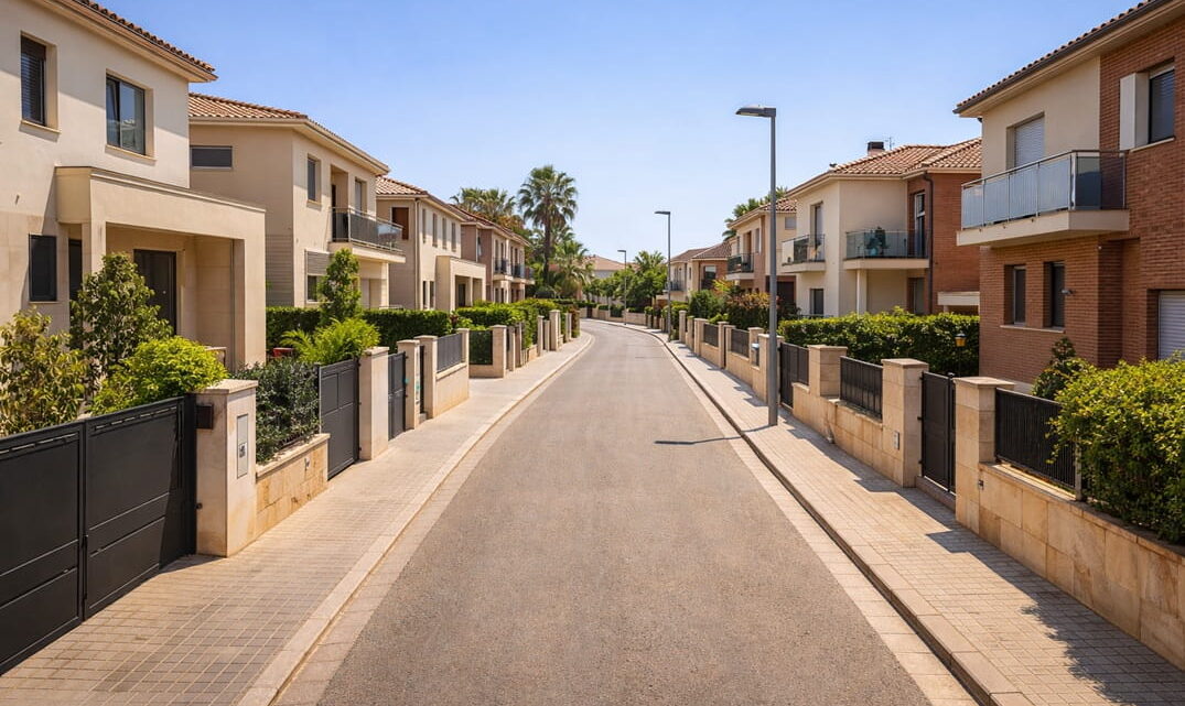 zona residencial en Mas Iglesias Reus con viviendas donde se necesita cerrajeria