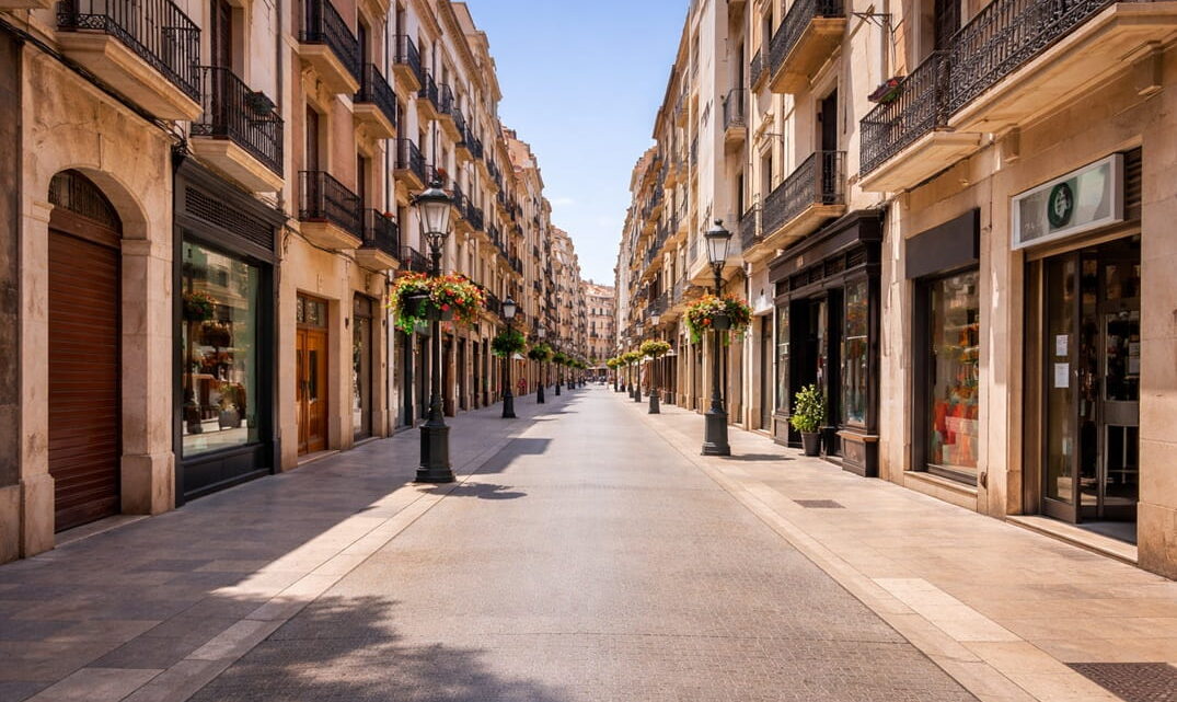 calle comercial en el centro de Reus donde se necesita servicio de cerrajeria