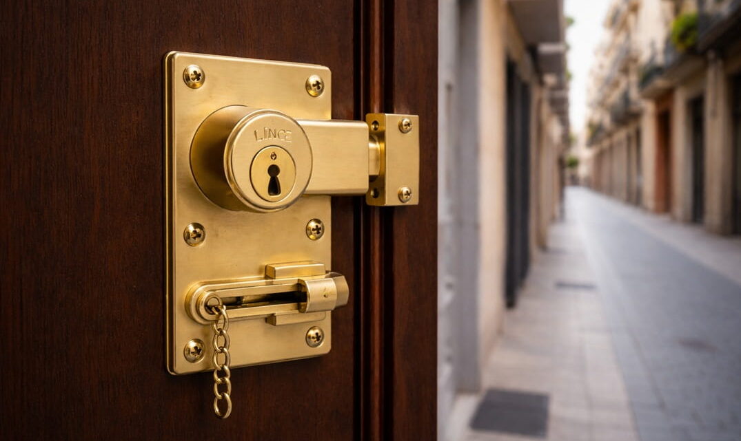 puerta de vivienda en Reus con cerrojo de seguridad instalado