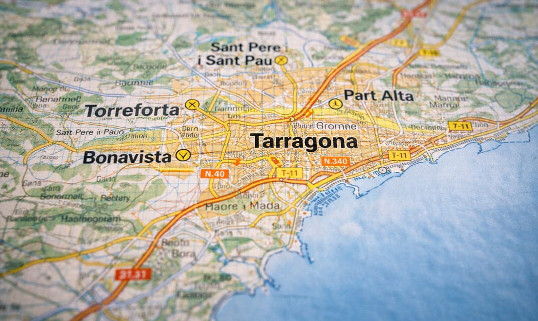 Mapa de Tarragona con barrios y zonas cercanas como Torreforta, Bonavista y Sant Pere i Sant Pau